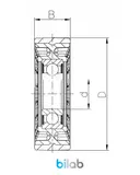 CT0042 2C, YÜRÜYEN MERDİVEN BASAMAK MAKARASI, D75, B23.5 – FUJITEC, KONE, TOSHIBA uyumlu — görsel 4
