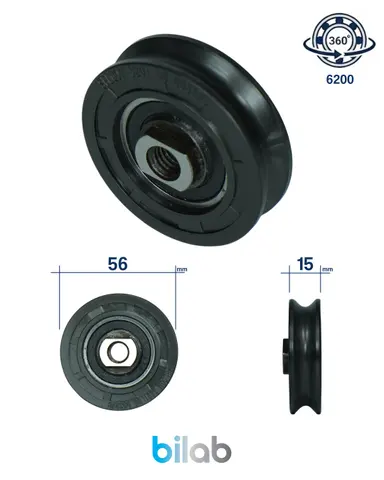 KONE KM268250 DOOR ROLLER, KAPI MAKARASI, D56, W16