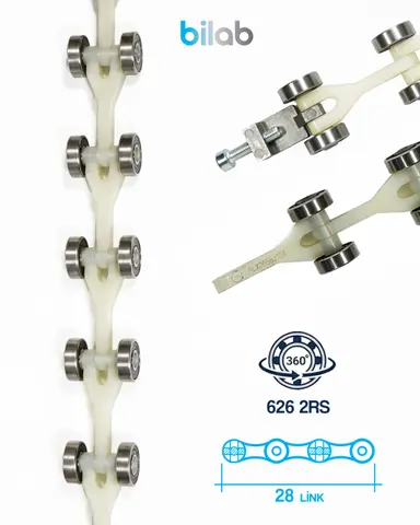 KONE KM51176150V013 EL BANDI DÖNÜŞ RULMAN ZİNCİRİ, 28 LINK, OUTDOOR