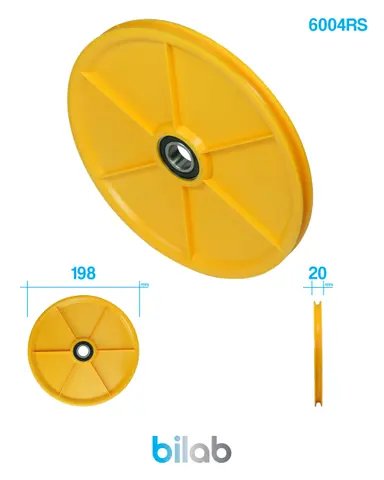 KONE KM602135G01 REGÜLATÖR ALT GERGİ MAKARASI, POLİAMİD