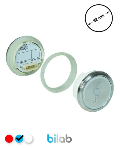 KM863050G065H006 KDS STD BUTON, MAVİ, YUVARLAK, SOMUNLU, SBS.6 – KONE uyumlu