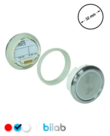 KM863050G065H007 KDS STD BUTON, MAVİ, YUVARLAK, SOMUNLU, SBS.7 – KONE uyumlu
