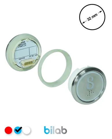 KM863050G065H008 KDS STD BUTON, MAVİ, YUVARLAK, SOMUNLU, SBS.8 – KONE uyumlu
