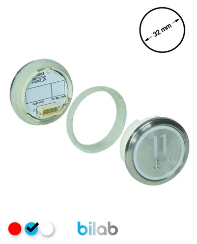 KM863050G065H011 KDS STD BUTON, MAVİ, YUVARLAK, SOMUNLU, SBS.11 – KONE uyumlu