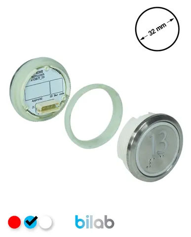 KM863050G065H013 KDS STD BUTON, MAVİ, YUVARLAK, SOMUNLU, SBS.13 – KONE uyumlu