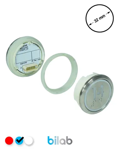 KM863050G065H014 KDS STD BUTON, MAVİ, YUVARLAK, SOMUNLU, SBS.14 – KONE uyumlu