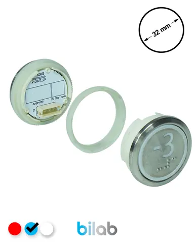 KM863050G065H073 KDS STD BUTON, MAVİ, YUVARLAK, SOMUNLU, SBS.-3 – KONE uyumlu