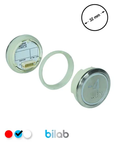 KM863050G065H074 KDS STD BUTON, MAVİ, YUVARLAK, SOMUNLU, SBS.-4 – KONE uyumlu