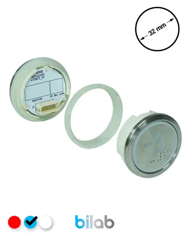 KM863050G065H076 KDS STD BUTON, MAVİ, YUVARLAK, SOMUNLU, SBS.-6 – KONE uyumlu