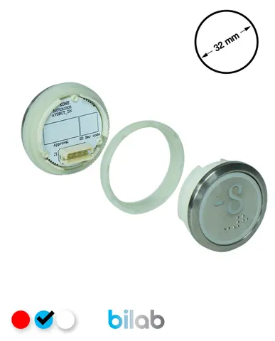 KM863050G065H078 KDS STD BUTON, MAVİ, YUVARLAK, SOMUNLU, SBS.-8 – KONE uyumlu