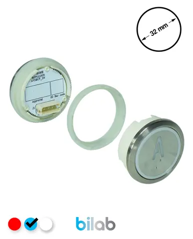 KM863050G065H120 KDS STD BUTON, MAVİ, YUVARLAK, SOMUNLU, SBS.A – KONE uyumlu