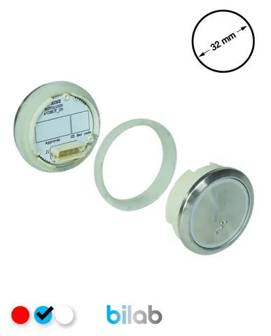KM863050G065H125 KDS STD BUTON, MAVİ, YUVARLAK, SOMUNLU, SBS.F – KONE uyumlu