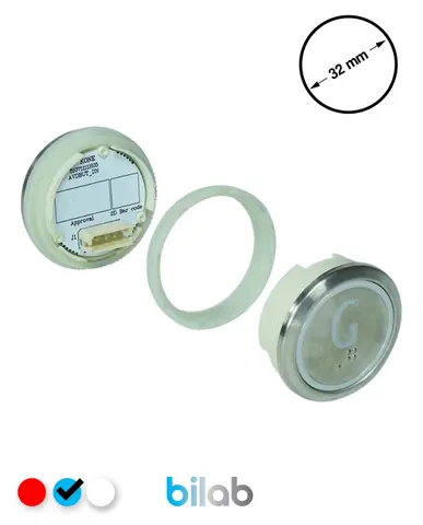 KM863050G065H126 KDS STD BUTON, MAVİ, YUVARLAK, SOMUNLU, SBS.G – KONE uyumlu