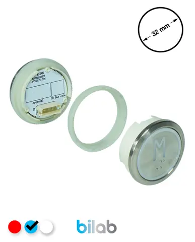 KM863050G065H132 KDS STD BUTON, MAVİ, YUVARLAK, SOMUNLU, SBS.M – KONE uyumlu