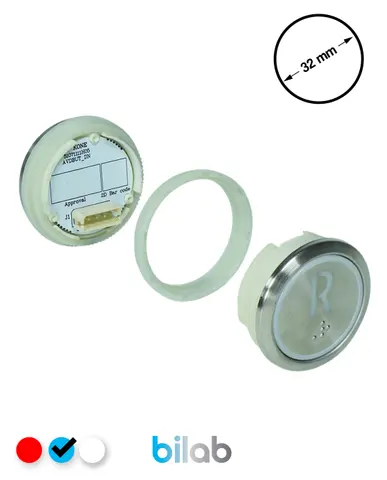 KM863050G065H137 KDS STD BUTON, MAVİ, YUVARLAK, SOMUNLU, SBS.R – KONE uyumlu