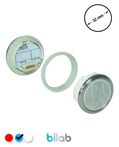 KM863050G065H254 KDS STD BUTON, MAVİ, YUVARLAK, SOMUNLU, SBS.P4 – KONE uyumlu