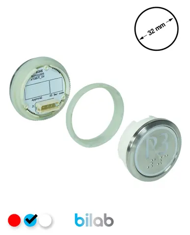 KM863050G065H255 KDS STD BUTON, MAVİ, YUVARLAK, SOMUNLU, SBS.P3 – KONE uyumlu