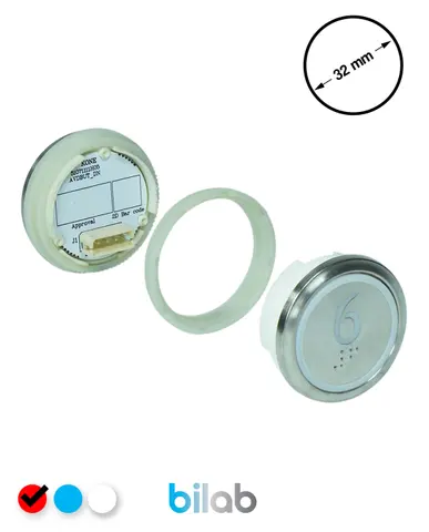 KONE KM863050G069H006 KDS STD BUTON, KIRMIZI, YUVARLAK, SOMUNLU, SBS.6