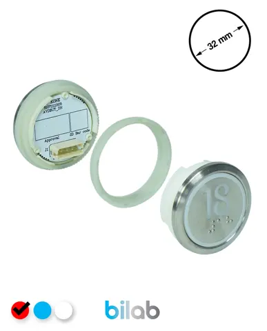 KONE KM863050G069H018 KDS STD BUTON, KIRMIZI, YUVARLAK, SOMUNLU, SBS.18