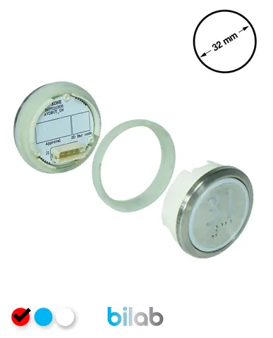 KONE KM863050G069H031 KDS STD BUTON, KIRMIZI, YUVARLAK, SOMUNLU, SBS.31
