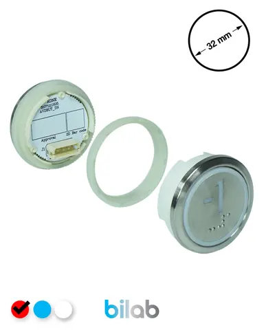 KONE KM863050G069H071 KDS STD BUTON, KIRMIZI, YUVARLAK, SOMUNLU, SBS.-1