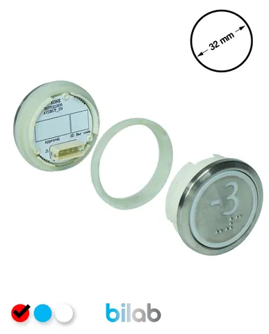 KONE KM863050G069H073 KDS STD BUTON, KIRMIZI, YUVARLAK, SOMUNLU, SBS.-3