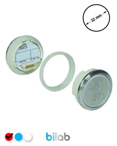 KONE KM863050G069H074 KDS STD BUTON, KIRMIZI, YUVARLAK, SOMUNLU, SBS.-4