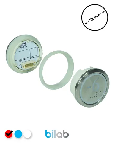 KONE KM863050G069H076 KDS STD BUTON, KIRMIZI, YUVARLAK, SOMUNLU, SBS.-6