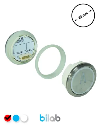 KM863050G069H120 KDS STD BUTON, KIRMIZI, YUVARLAK, SOMUNLU, SBS.A – KONE uyumlu