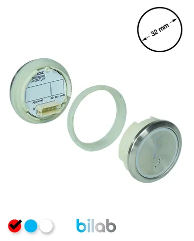 KM863050G069H125 KDS STD BUTON, KIRMIZI, YUVARLAK, SOMUNLU, SBS.F – KONE uyumlu