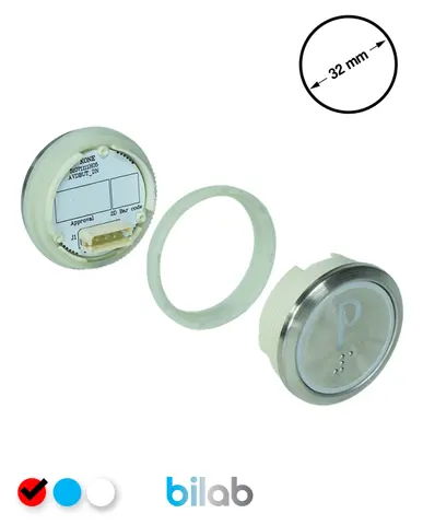 KM863050G069H135 KDS STD BUTON, KIRMIZI, YUVARLAK, SOMUNLU, SBS.P – KONE uyumlu