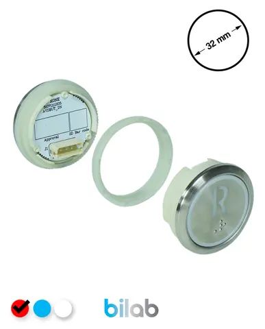 KM863050G069H137 KDS STD BUTON, KIRMIZI, YUVARLAK, SOMUNLU, SBS.R – KONE uyumlu