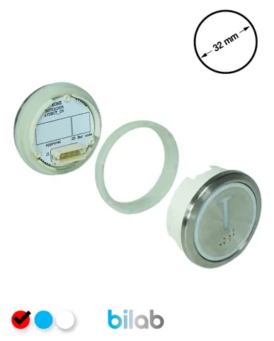 KM863050G069H139 KDS STD BUTON, KIRMIZI, YUVARLAK, SOMUNLU, SBS.T – KONE uyumlu