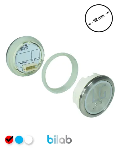 KM863050G069H152 KDS STD BUTON, KIRMIZI, YUVARLAK, SOMUNLU, SBS.LG – KONE uyumlu