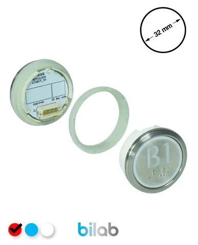 KM863050G069H171 KDS STD BUTON, KIRMIZI, YUVARLAK, SOMUNLU, SBS.B1 – KONE uyumlu