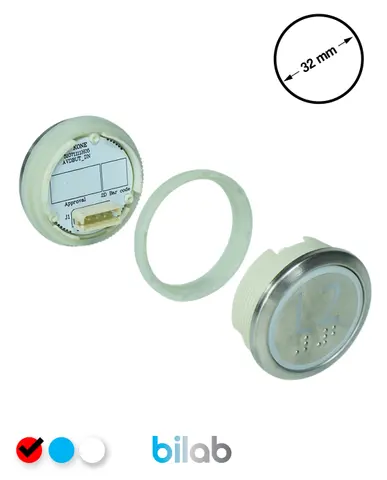 KM863050G069H202 KDS STD BUTON, KIRMIZI, YUVARLAK, SOMUNLU, SBS.L2 – KONE uyumlu