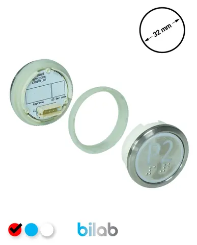 KM863050G069H223 KDS STD BUTON, KIRMIZI, YUVARLAK, SOMUNLU, SBS.P2 – KONE uyumlu