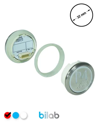 KM863050G069H254 KDS STD BUTON, KIRMIZI, YUVARLAK, SOMUNLU, SBS.P4 – KONE uyumlu