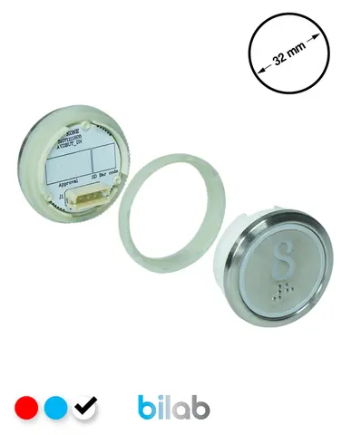 KM863050G081H008 KDS STD BUTON, BEYAZ, YUVARLAK, SOMUNLU, SBS.8 – KONE uyumlu