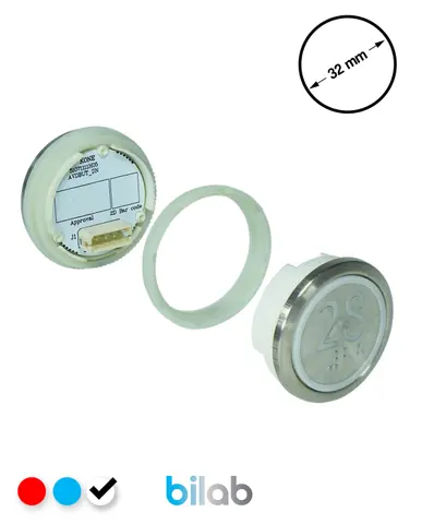 KM863050G081H028 KDS STD BUTON, BEYAZ, YUVARLAK, SOMUNLU, SBS.28 – KONE uyumlu