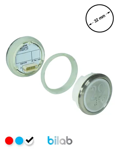 KM863050G081H029 KDS STD BUTON, BEYAZ, YUVARLAK, SOMUNLU, SBS.29 – KONE uyumlu