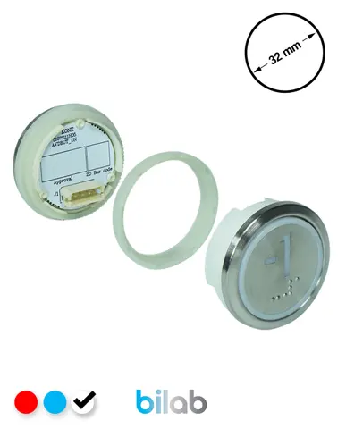 KM863050G081H071 KDS STD BUTON, BEYAZ, YUVARLAK, SOMUNLU, SBS.-1 – KONE uyumlu