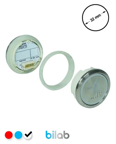 KM863050G081H076 KDS STD BUTON, BEYAZ, YUVARLAK, SOMUNLU, SBS.-6 – KONE uyumlu