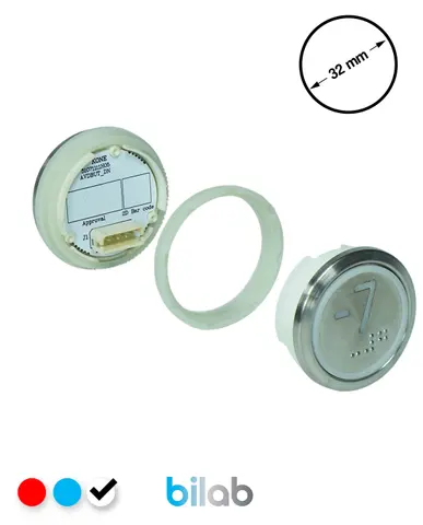 KM863050G081H077 KDS STD BUTON, BEYAZ, YUVARLAK, SOMUNLU, SBS.-7 – KONE uyumlu