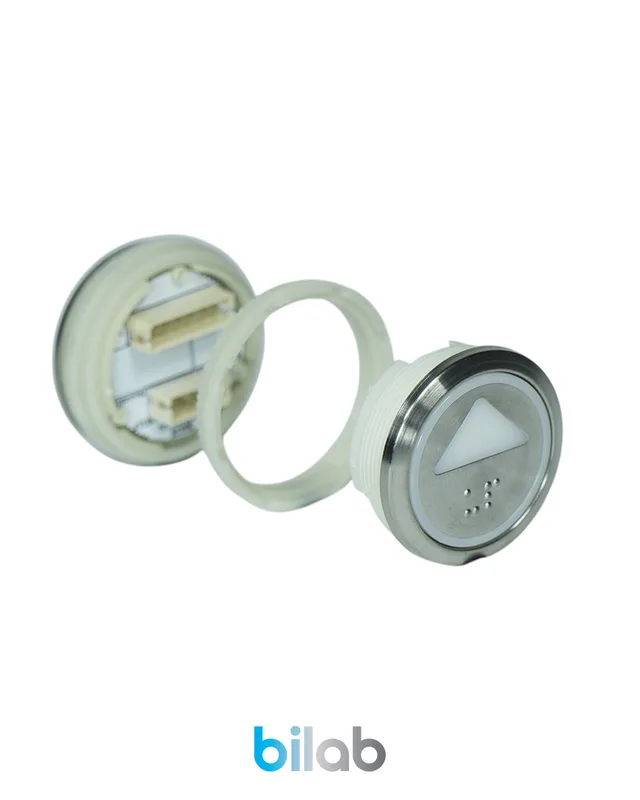 KONE KM863050G081H091 KDS STD BUTON, BEYAZ, YUVARLAK, SOMUNLU, SBS.UP