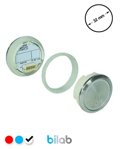 KM863050G081H125 KDS STD BUTON, BEYAZ, YUVARLAK, SOMUNLU, SBS.F – KONE uyumlu