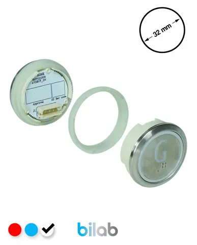 KM863050G081H126 KDS STD BUTON, BEYAZ, YUVARLAK, SOMUNLU, SBS.G – KONE uyumlu