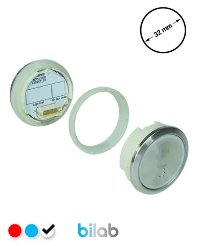 KM863050G081H131 KDS STD BUTON, BEYAZ, YUVARLAK, SOMUNLU, SBS.L – KONE uyumlu
