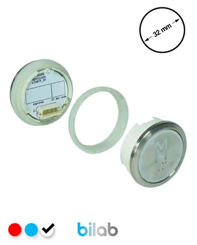 KM863050G081H132 KDS STD BUTON, BEYAZ, YUVARLAK, SOMUNLU, SBS.M – KONE uyumlu