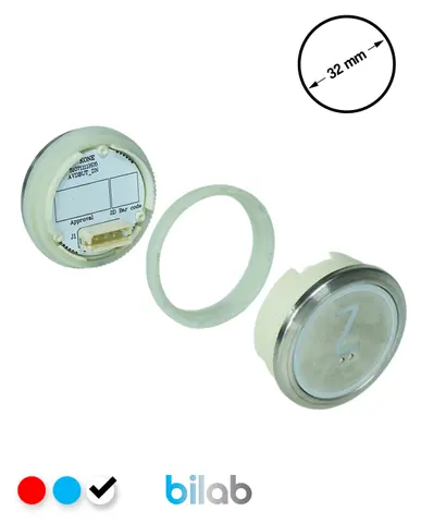 KM863050G081H145 KDS STD BUTON, BEYAZ, YUVARLAK, SOMUNLU, SBS.Z – KONE uyumlu